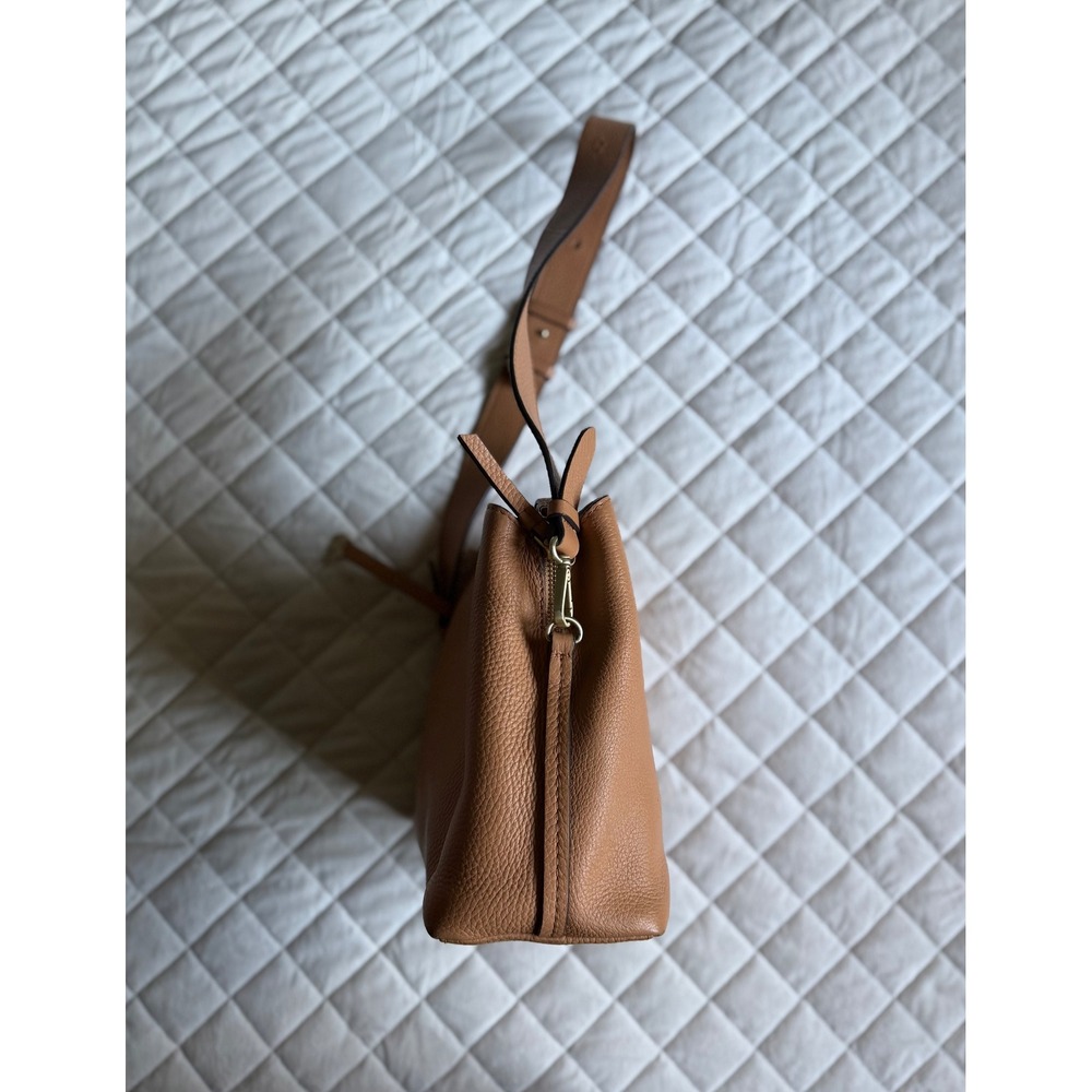 Y2K Radley London Shoulder Bag Tan Brown Leather Purse Designer Coquette Classic - Picture 7 of 10
